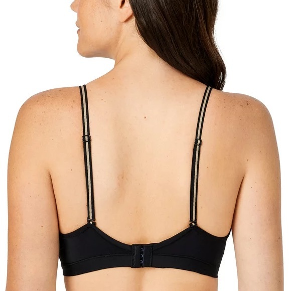 Kindly Yours Women's So Comfy Lightly Lined Micro Wire-Free Black Bra XL - Picture 6 of 13